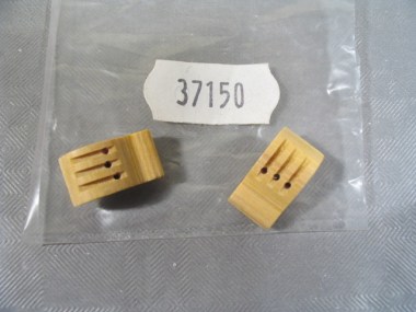 37150/MANTUA/Poulie à violon en buis 3 trous 16 mm (2 pièces).