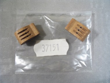37151/MANTUA/Poulie à violon en noyer 3 trous 16 mm (2 pièces).