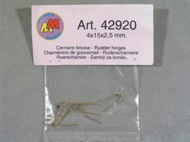 42920/MANTUA/Charnière de gouvernail 4x15x2,5 mm (le sachet).