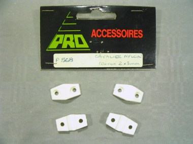 568/PROMODEL/Cavalier en nylon rainuré 2x3 mm (4 pièces).