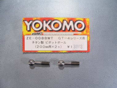 ZE-008BWT/OPTION Rotules Titane pour 200 mm YOKOMO GT4 (x2) NEUF