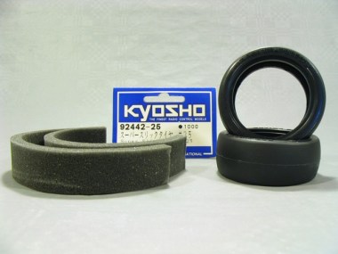 92442-25/Pneus Super Slick 25° KYOSHO (x1paire) NEUF.