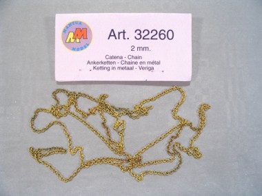 32260/MANTUA/Chaine en métal 2 mm (1 pièce).