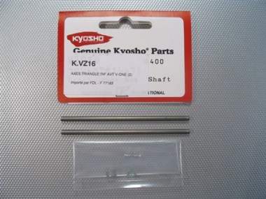 VZ016/KYOSHO/Axe de triangle inférieur AV pour V-ONE (x2).
