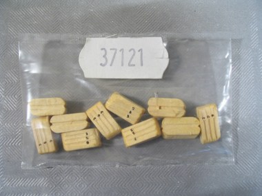 37121/MANTUA/Poulie en buis 3 trous 10 mm (10 pièces).